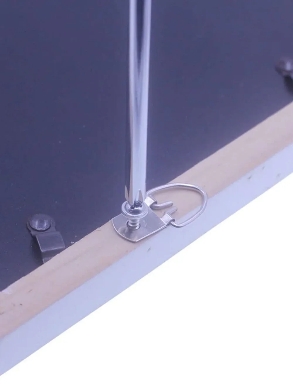 D-Ring Picture Hangers with Screws, 50 Pcs Single Hole Picture Hanging Hardware,